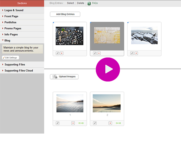 Blog features video