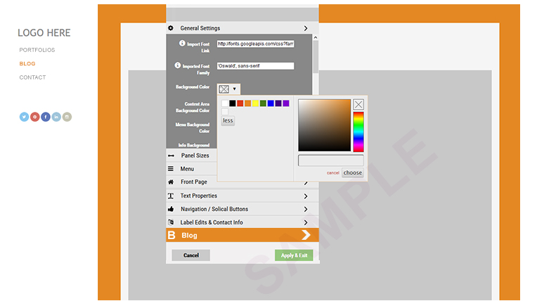 Template support for Blogs 